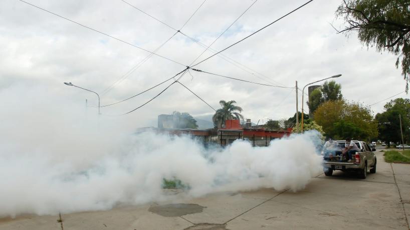 Realizan tareas de fumigación en el barrio Prospero Mena ...